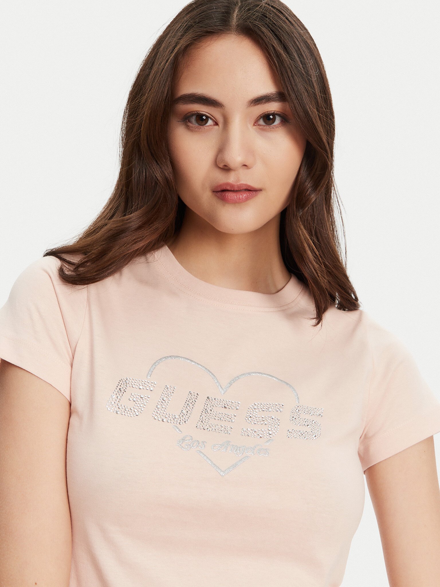 Tee shirt  Guess jeans V5GI10 K9RM1 G6O1 DOLLY PINK