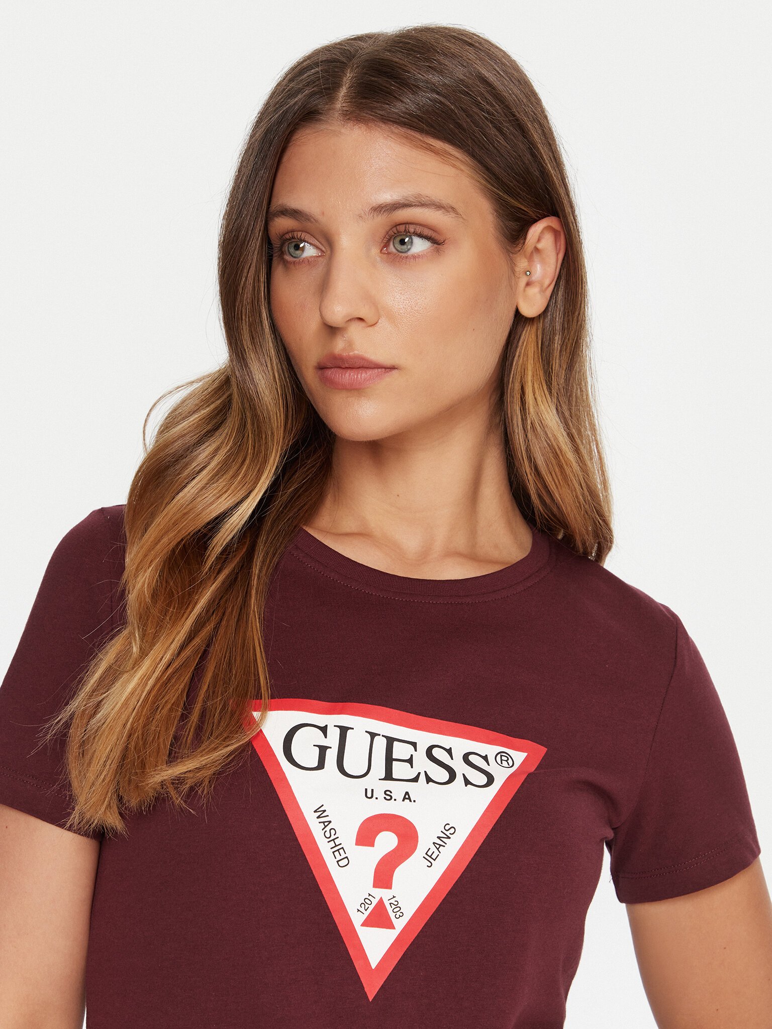 Tee shirt  Guess jeans W1YI1B I3Z14 G596 RED NOIR