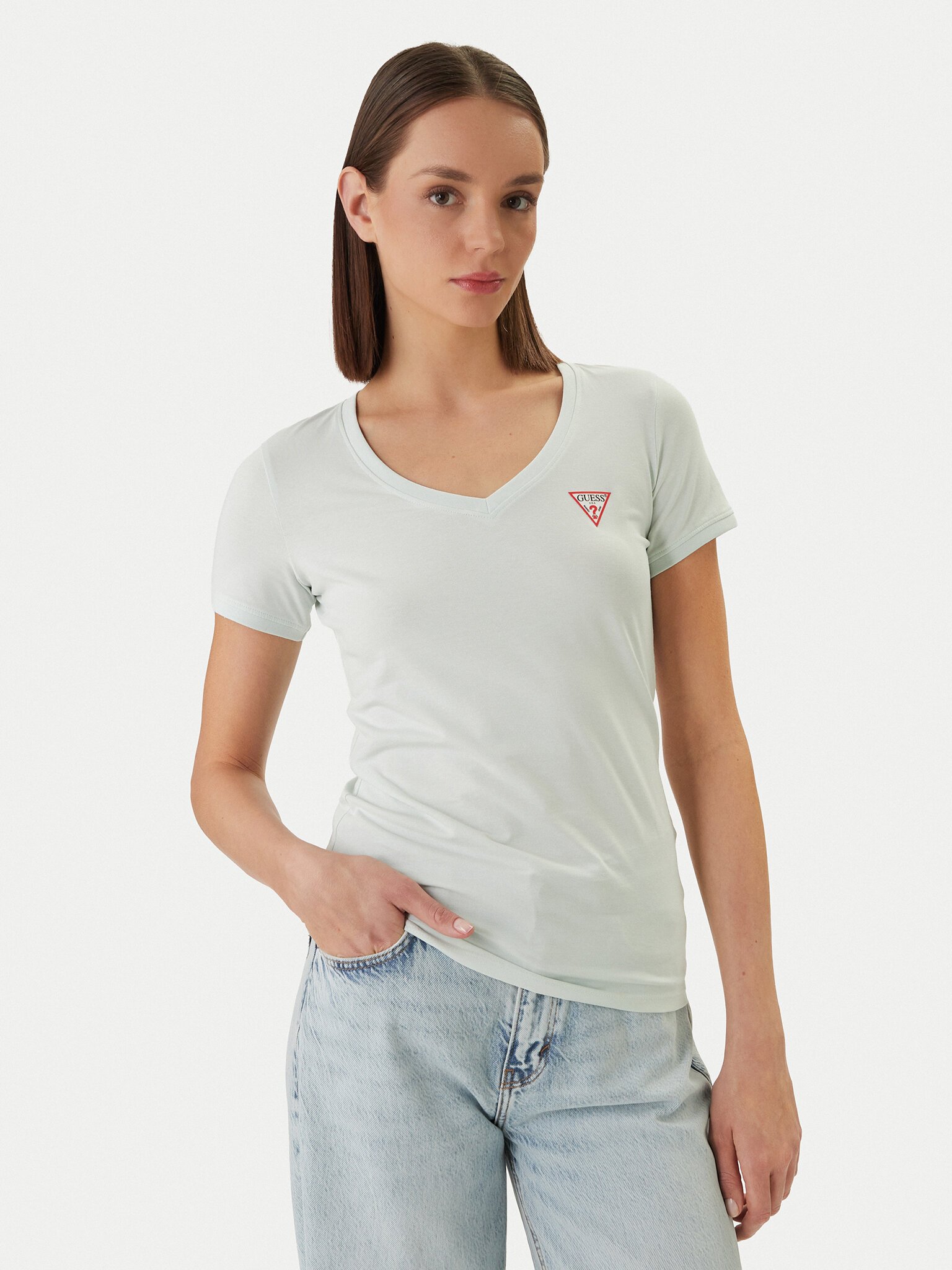 Tee shirt  Guess jeans W2YI45 J1314 A72C MISTY TEAL