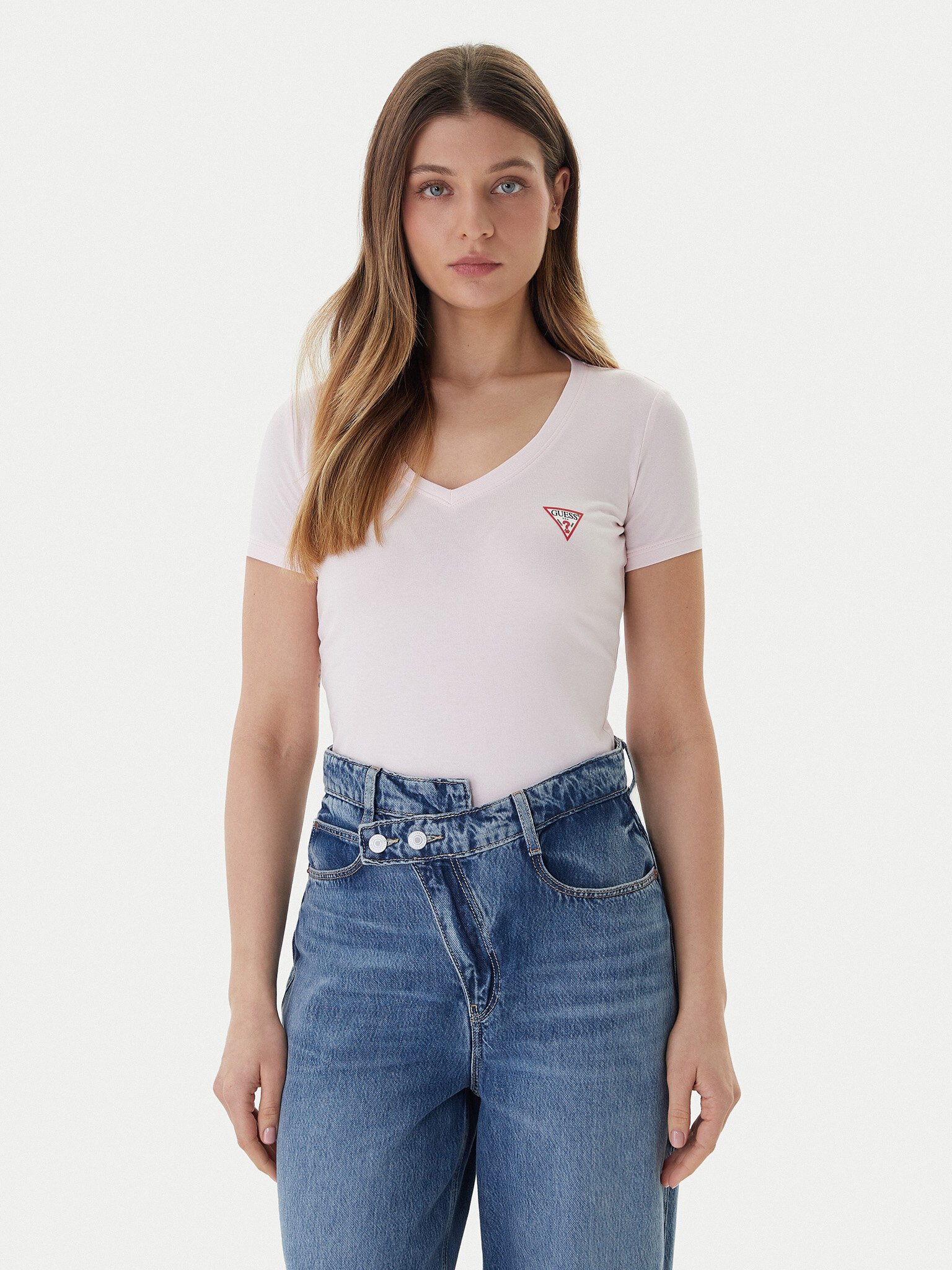 Tee shirt  Guess jeans W2YI45 J1314 A627 DELICATE PINK