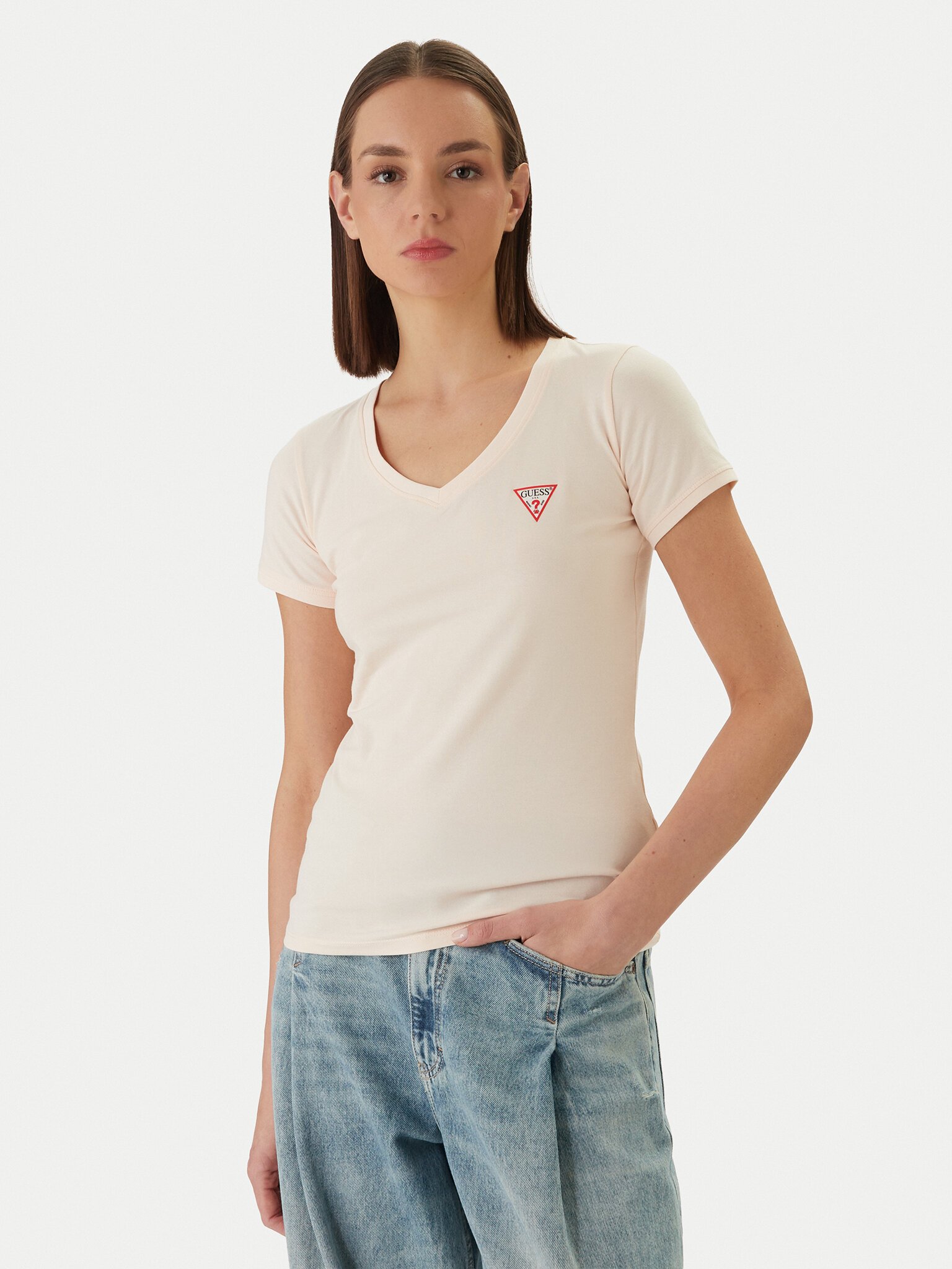 Tee shirt  Guess jeans W2YI45 J1314 G67C COSMIC VANILLA