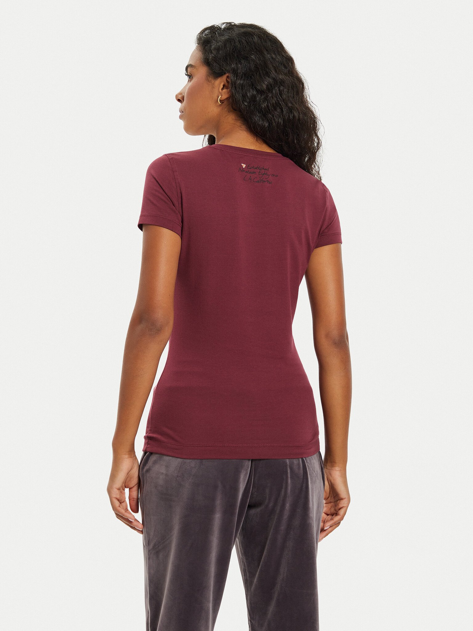 Tee shirt  Guess jeans W4BI23 J1314 G5Q3 BURGUNDY ROSE