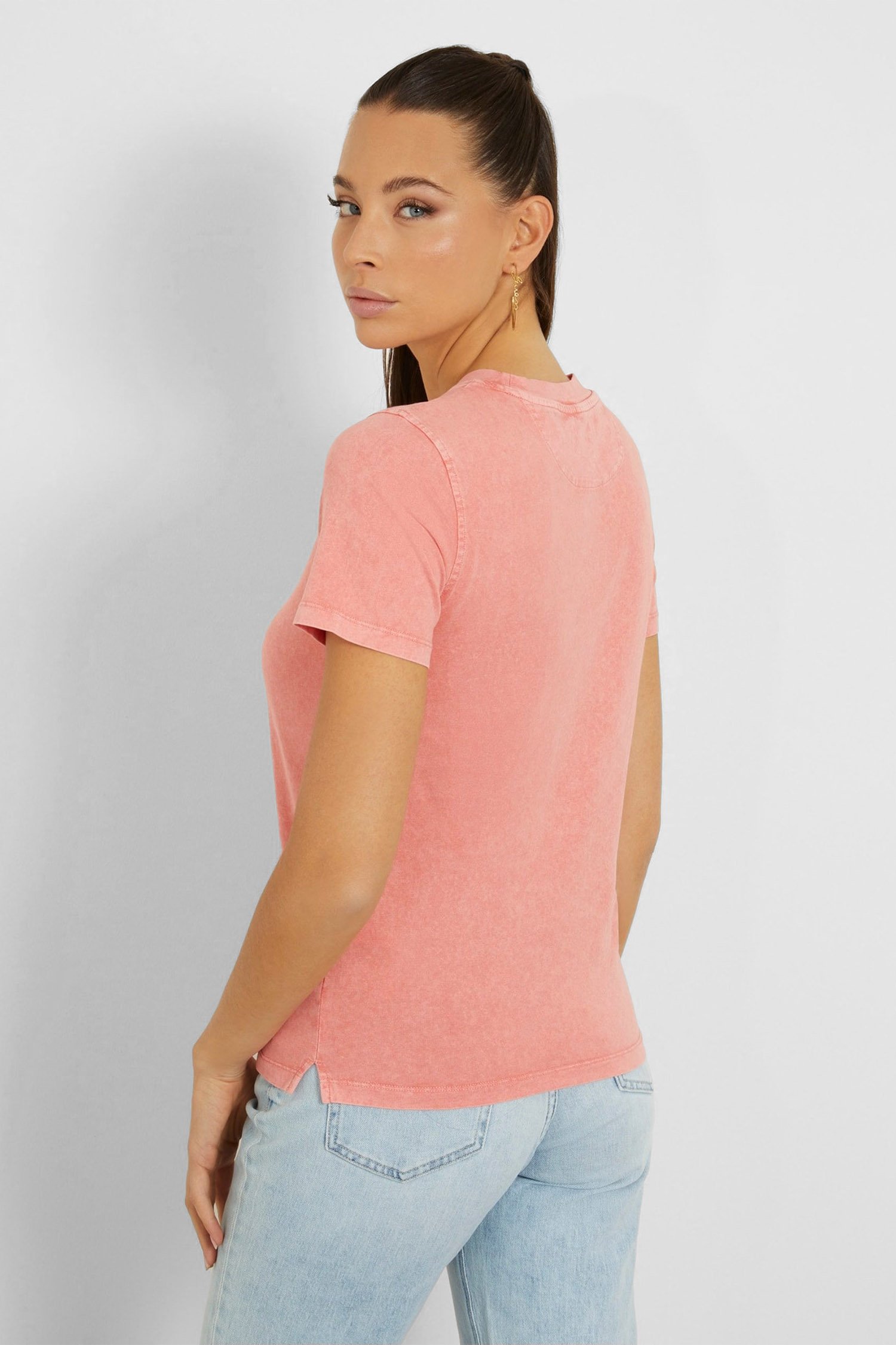 Tee shirt  Guess jeans W4GI26 I3Z14 G6S1 PEACH CORAL