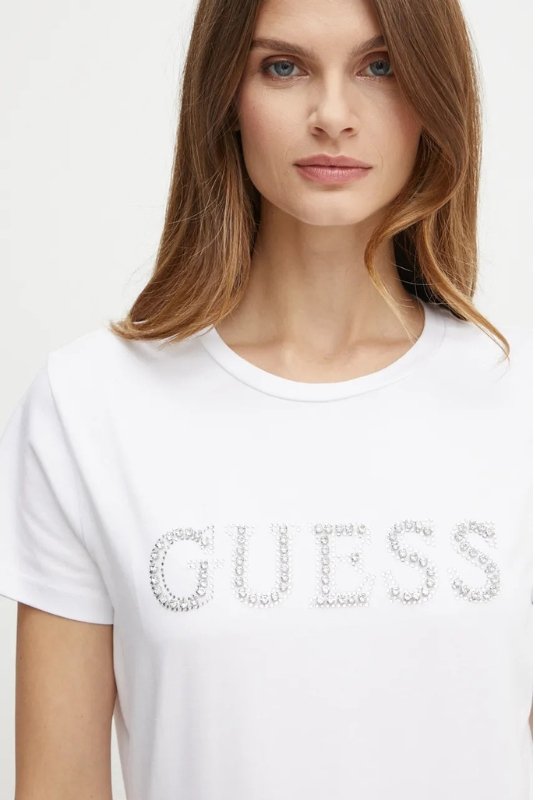 Tee shirt  Guess jeans W4PI0X J1300 G011 Pure White