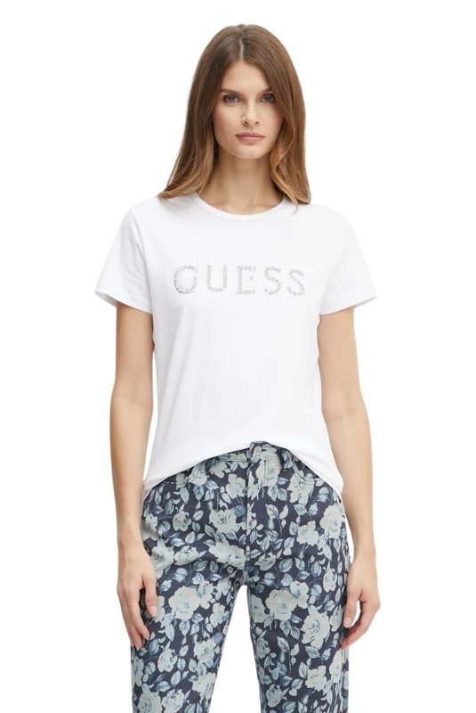 Tee shirt  Guess jeans W4PI0X J1300 G011 Pure White