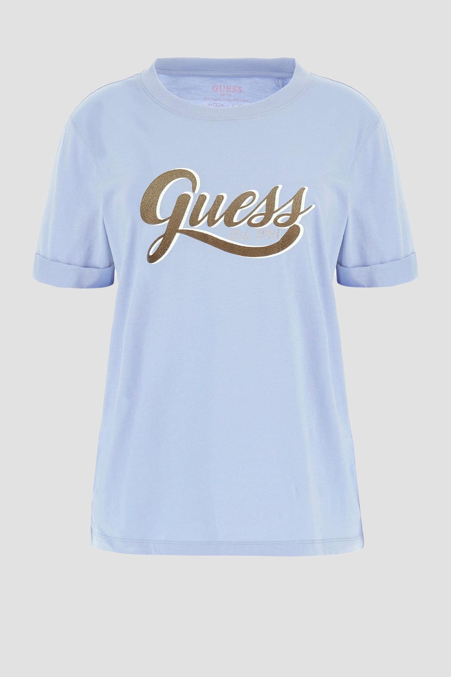 Tee shirt  Guess jeans W4YI09 JA914 G76S LIGHT BLUE LUXE