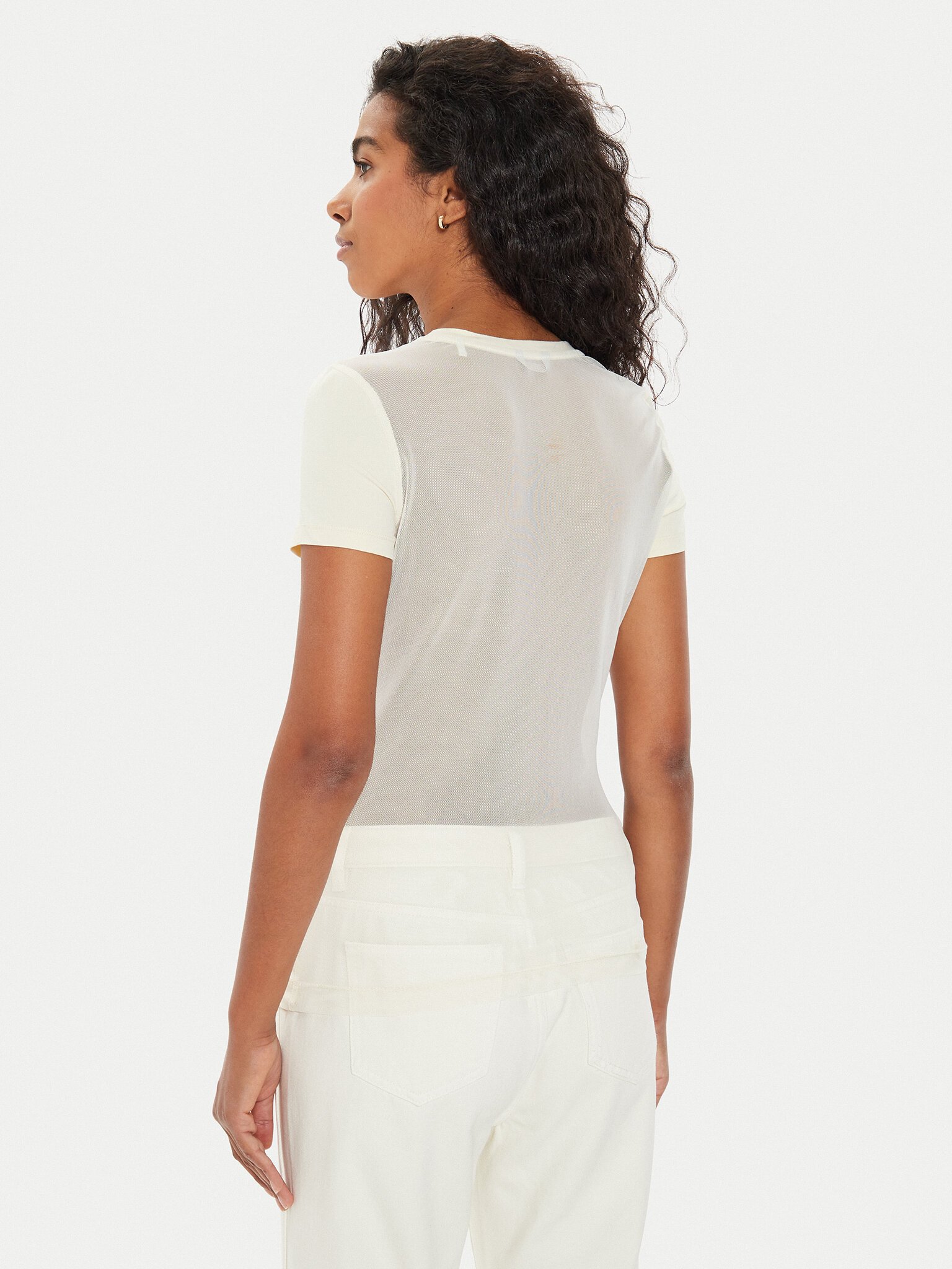 Tee shirt  Guess jeans W4YI24 J1314 G1E0 CREME BRULEE