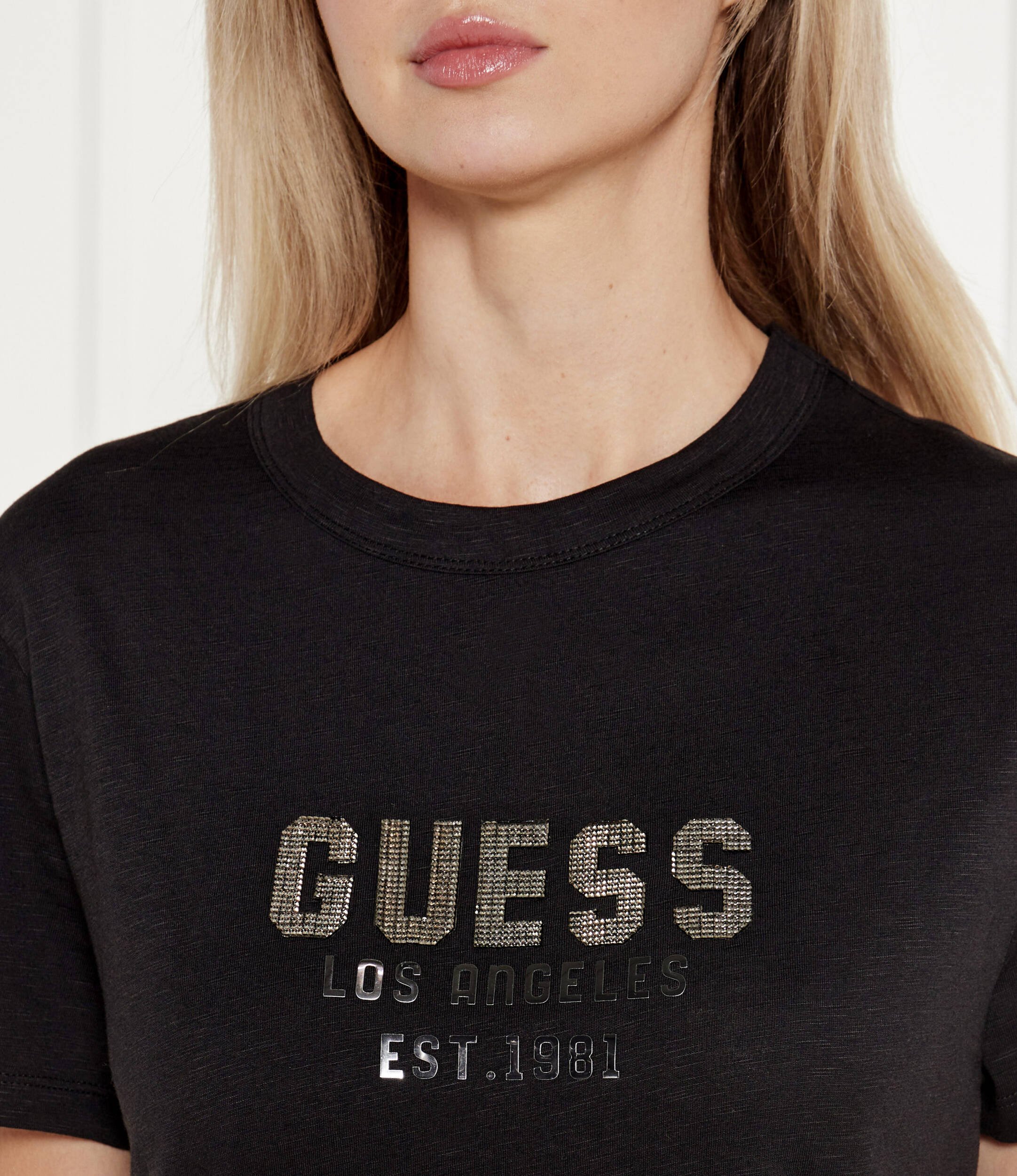 Tee shirt  Guess jeans W4YI35 KC8T0 JBLK Jet Black A996