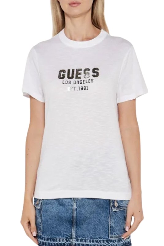 Tee shirt  Guess jeans W4YI35 KC8T0 G011 Pure White