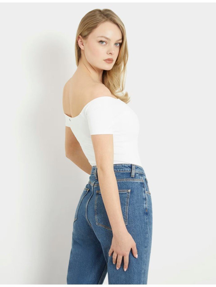 Tee shirt  Guess jeans W4YP26 KC7M0 G011 Pure White