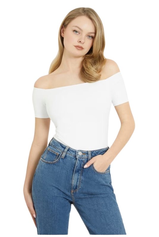 Tee shirt  Guess jeans W4YP26 KC7M0 G011 Pure White