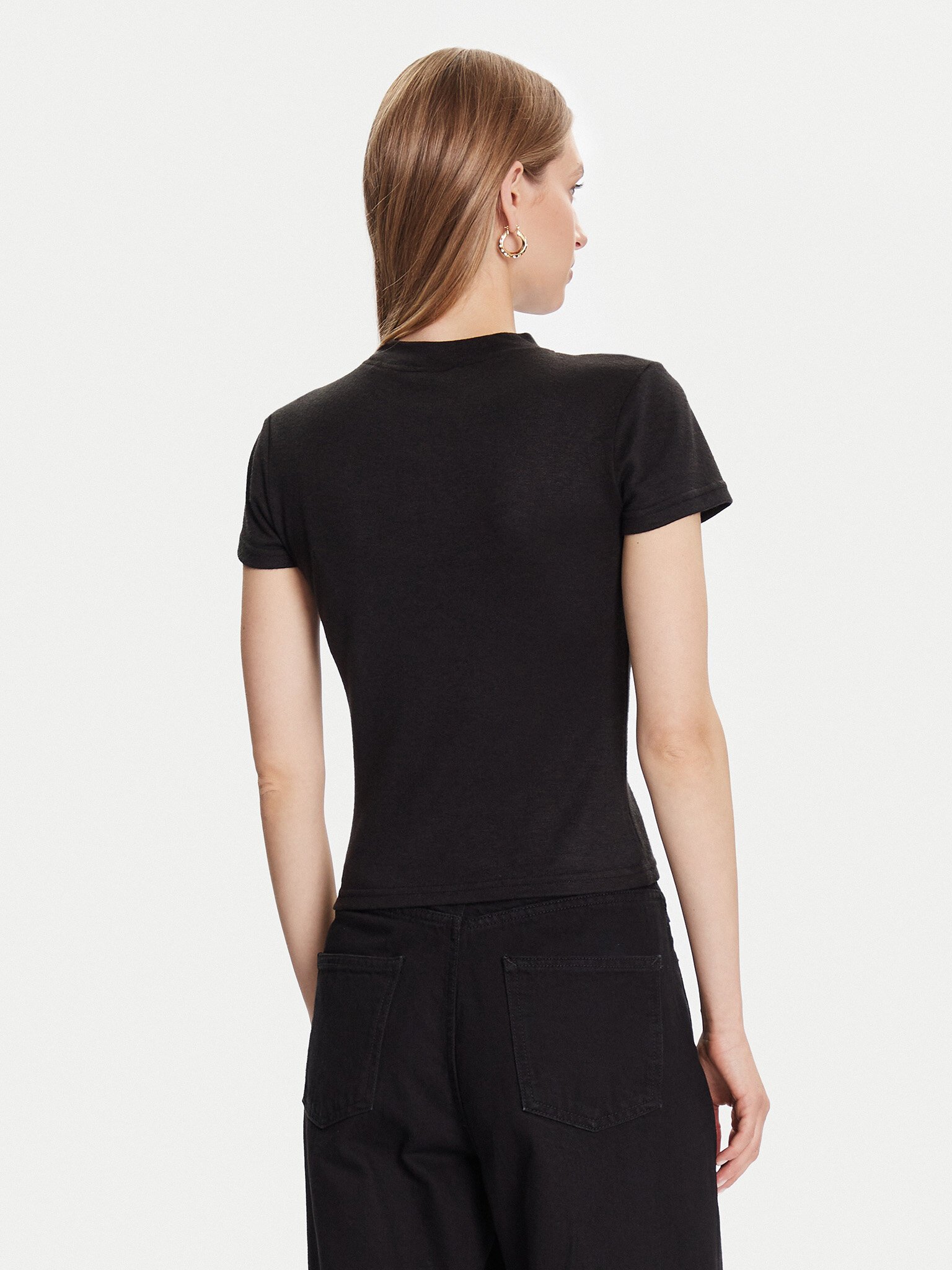 Tee shirt  Guess jeans W5BP07 KCGM2 JEBH JET BLACK HEATHER