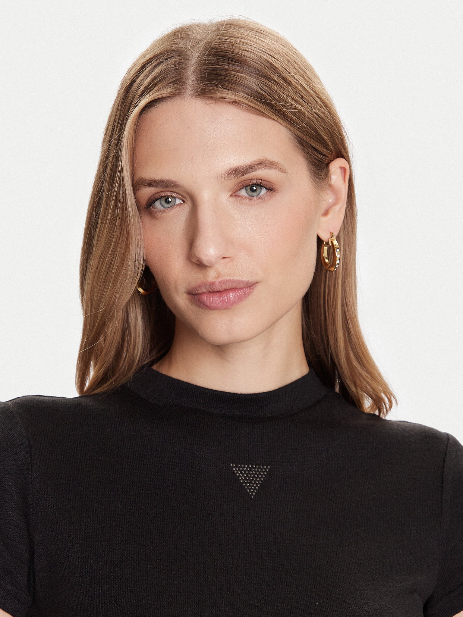 Tee shirt  Guess jeans W5BP07 KCGM2 JEBH JET BLACK HEATHER