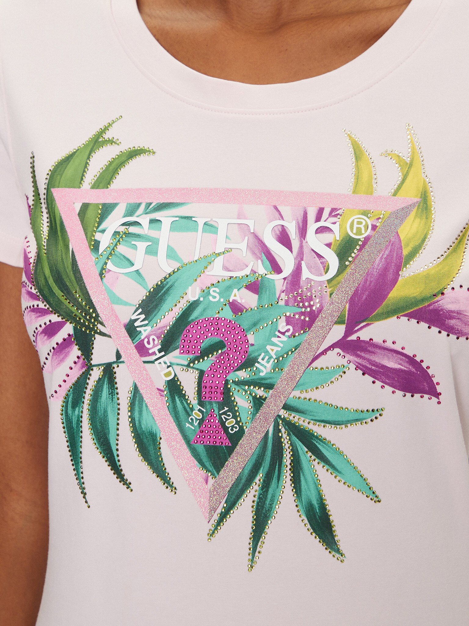 Tee shirt  Guess jeans W5GI07 J1314 A60W LOW KEY PINK