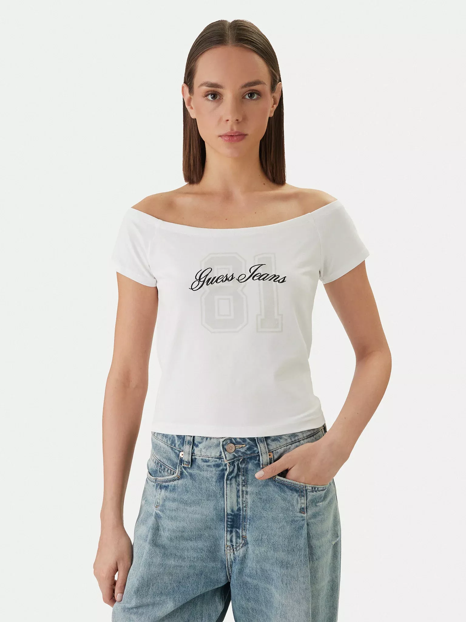 Tee shirt  Guess jeans W6GI07 J1314 G011 Pure White