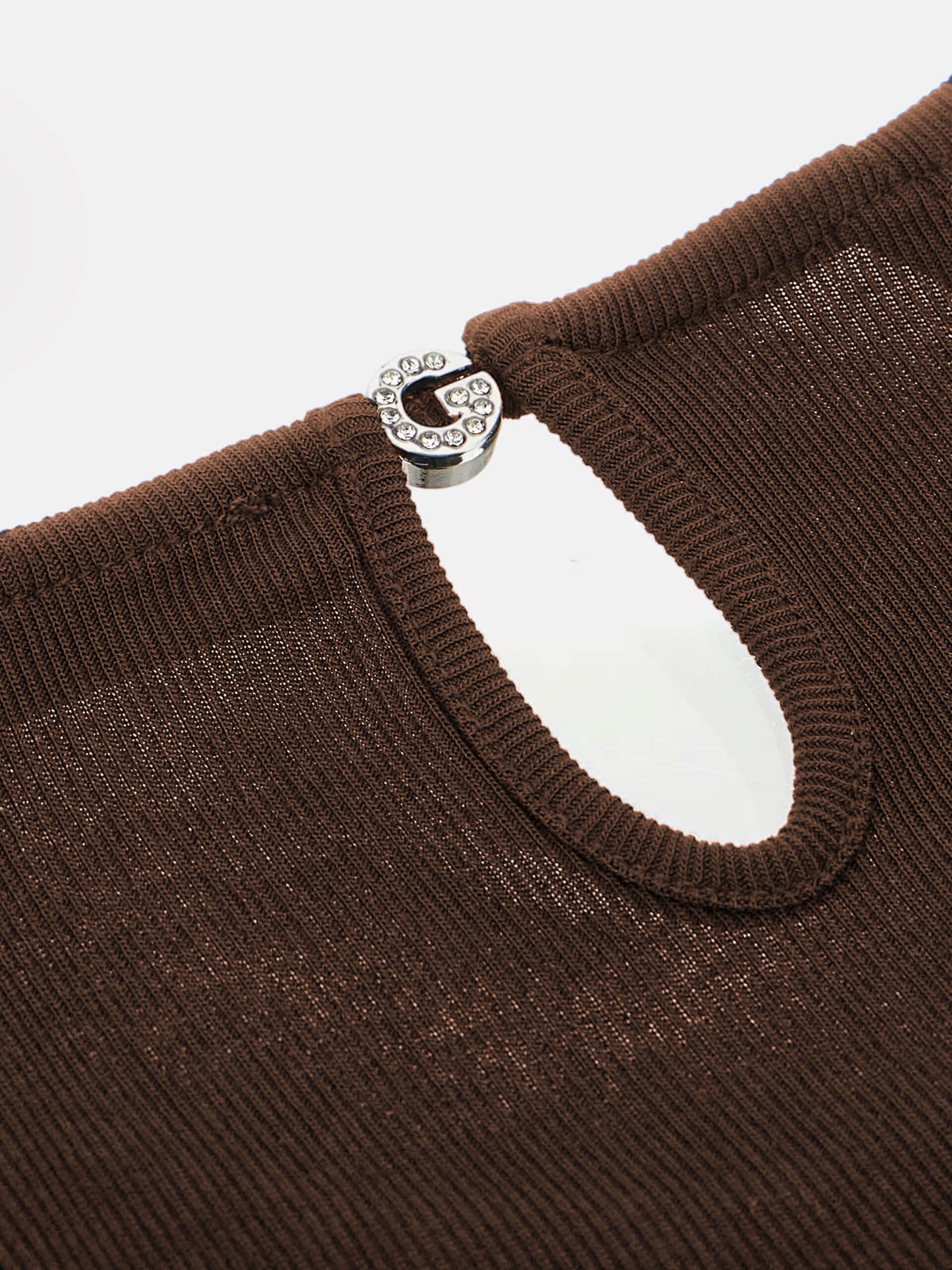 Top   Guess jeans W4YP10 KAQL2 G1EA DARK COFFEE