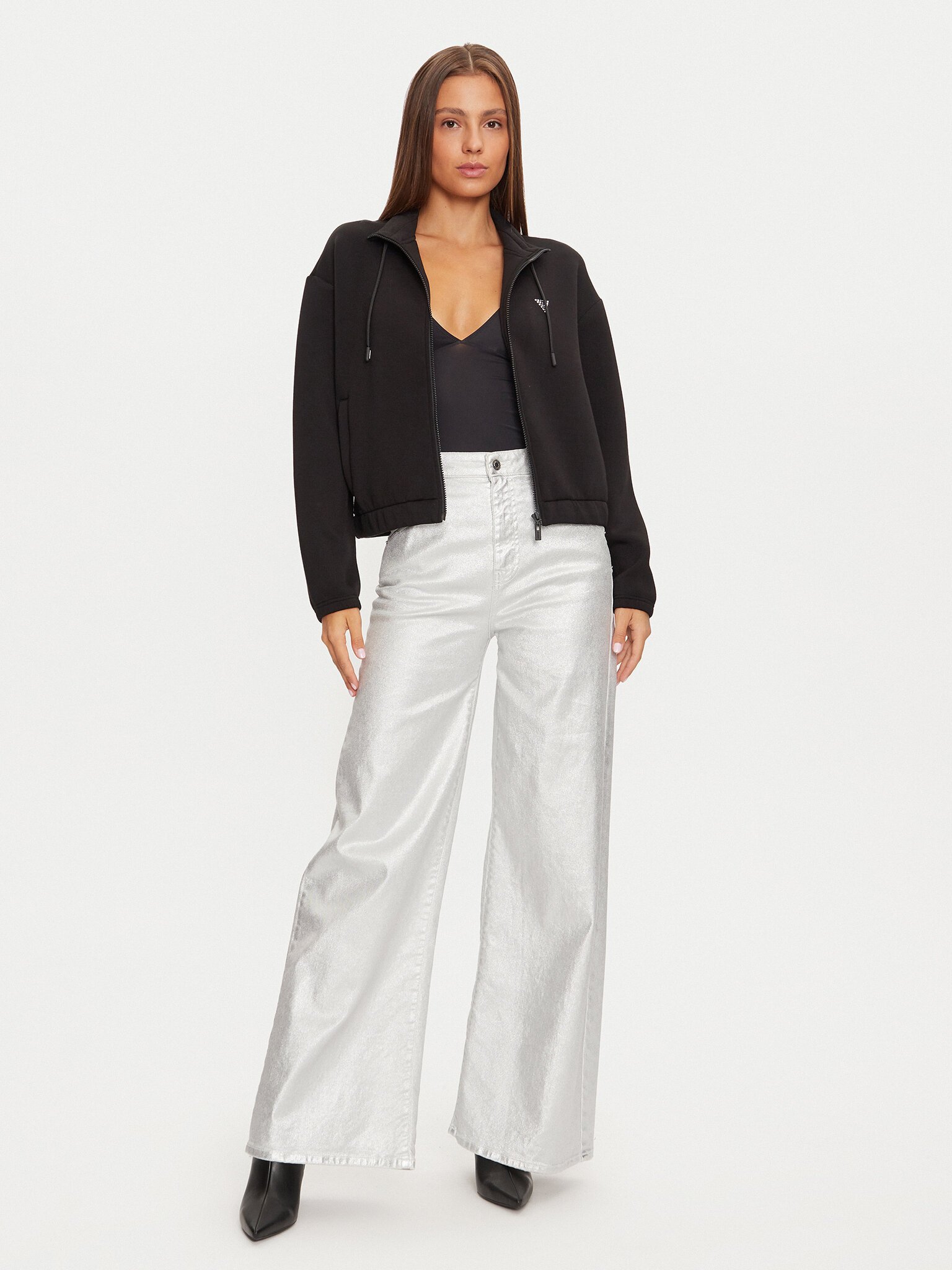 Sweat / sweat zippé  Guess jeans V4BQ14 K7UW2 JBLK Jet Black A996