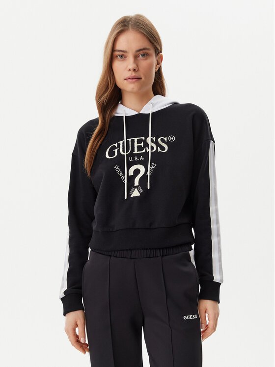 Sweat / sweat zippé  Guess jeans V5GQ17 KCRT1 JBLK Jet Black A996