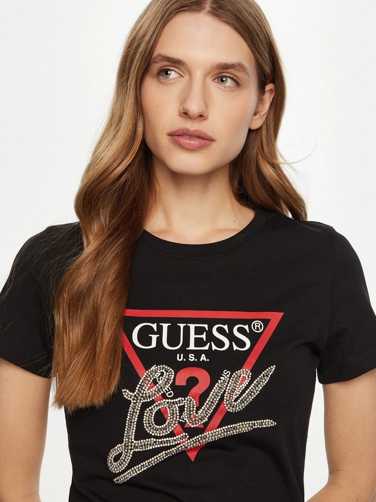 Tee shirt  Guess jeans W5RI10 I3Z14 JBLK Jet Black A996