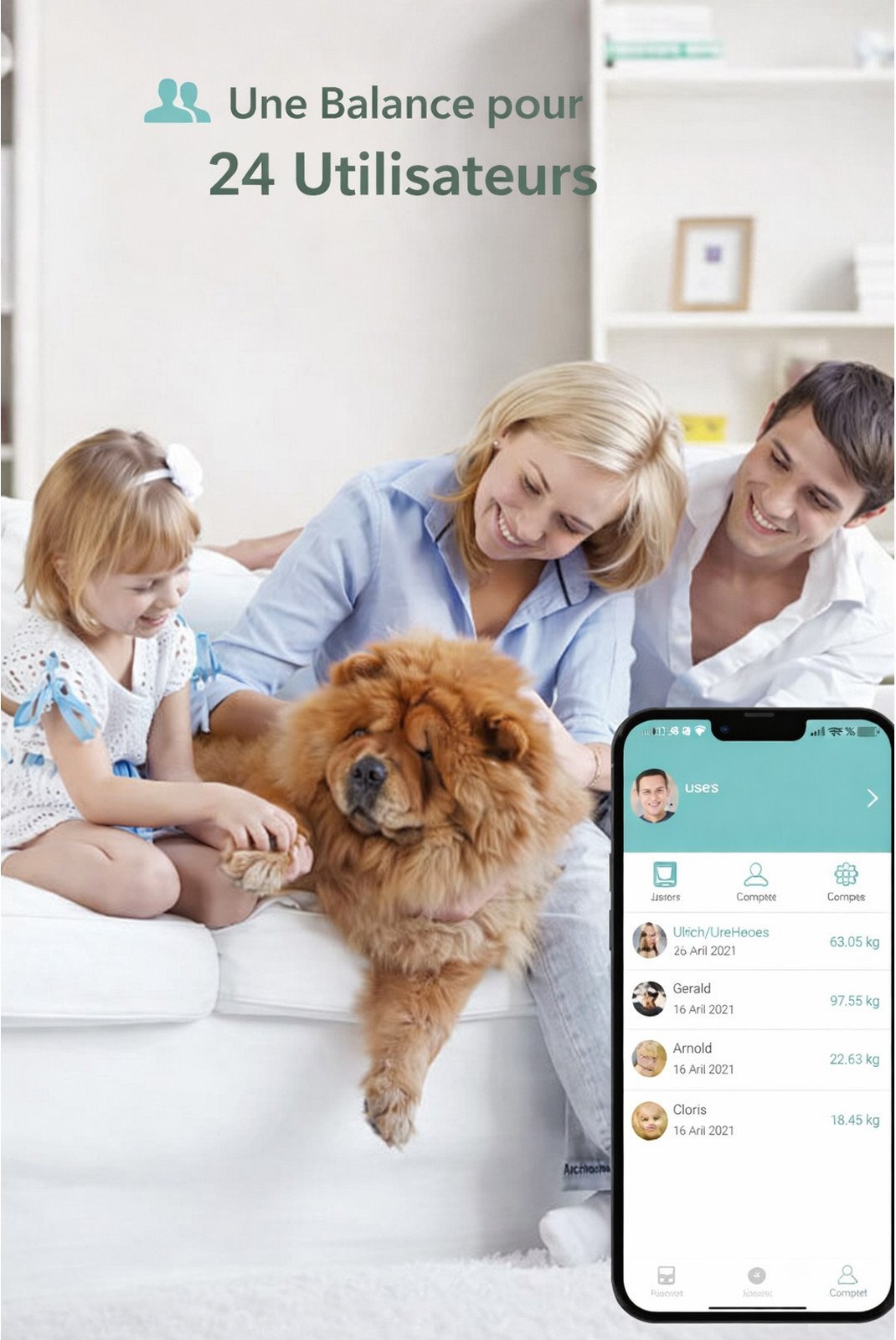 Balance connectée  HEALTHFUN X001B57W6B Vert