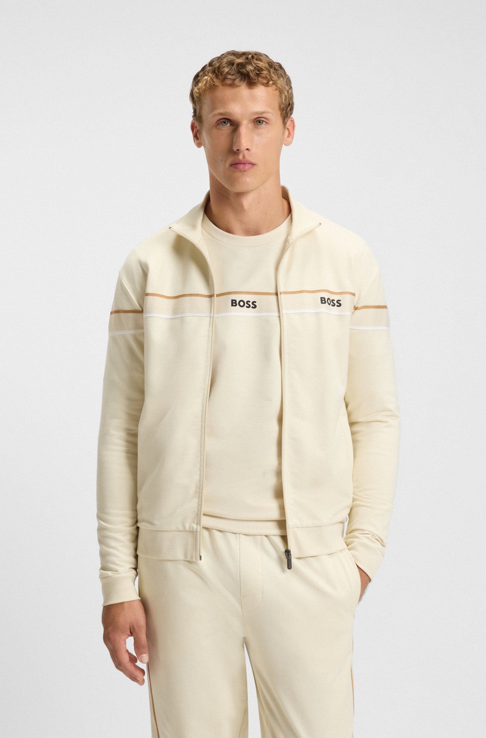 Sweats zippés  Hugo boss 50550612 131 Open White