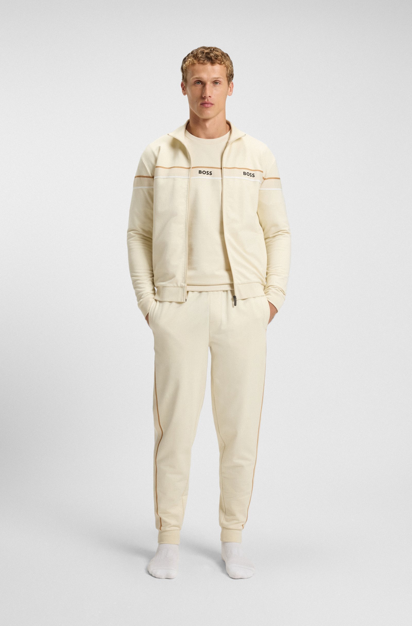 Sweats zippés  Hugo boss 50550612 131 Open White