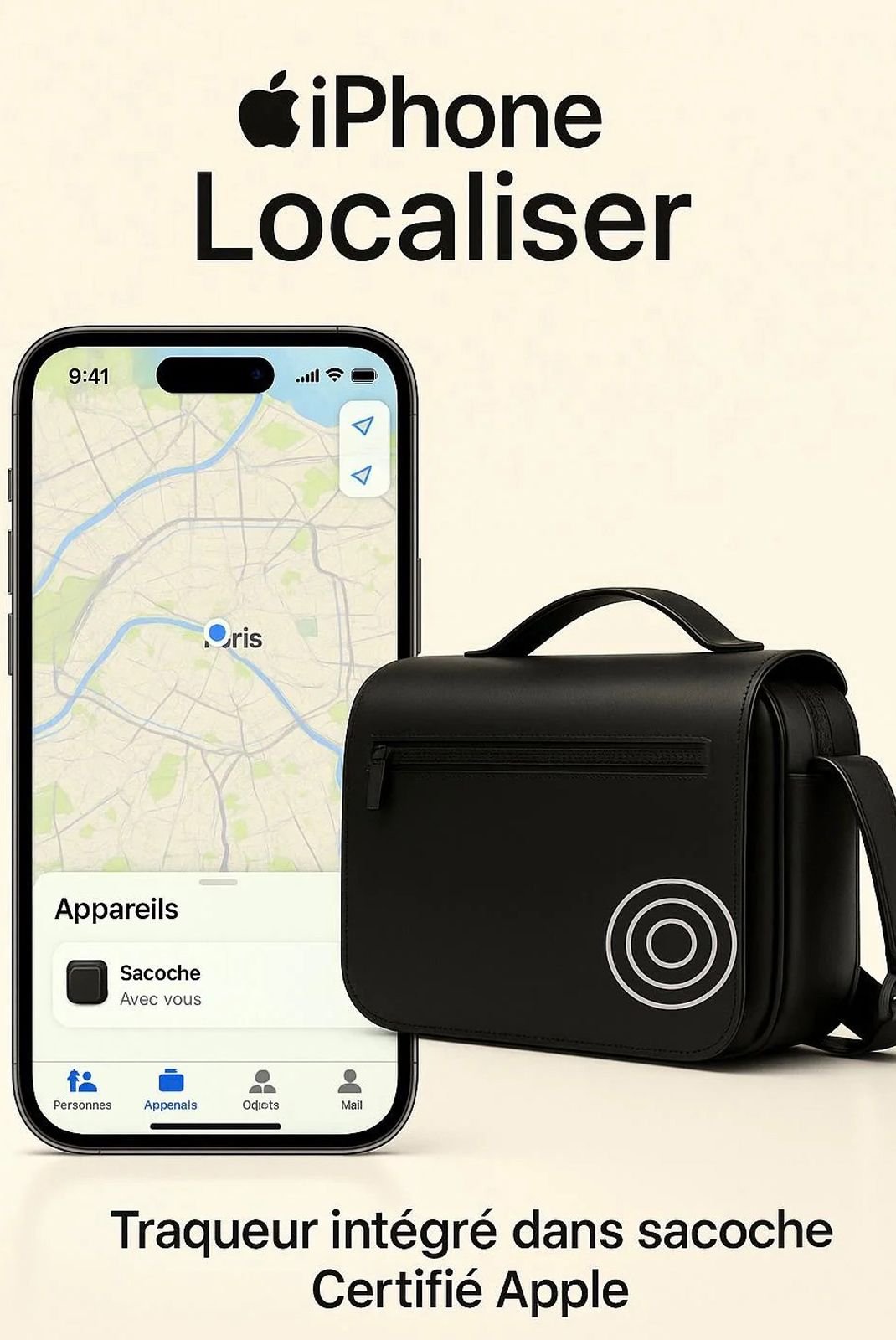 Sacs à bandoulière  IMAN PARIS IPSCBIO Noir