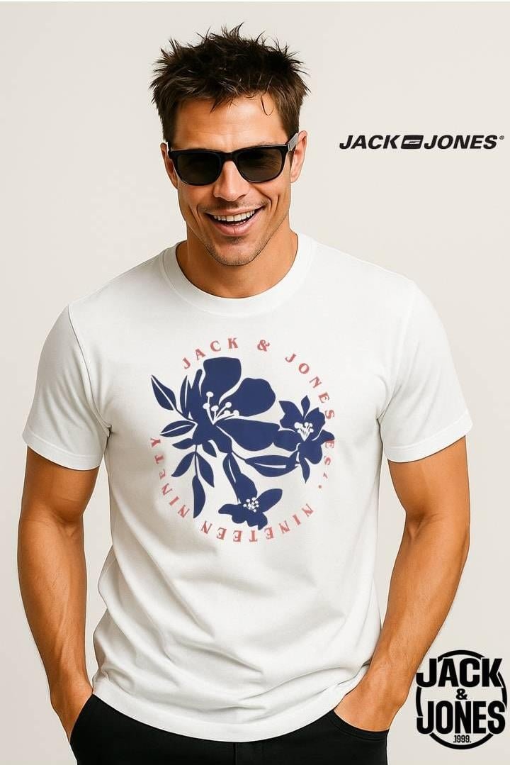 T-S manches courtes  Jack & Jones 12286110 Bright White