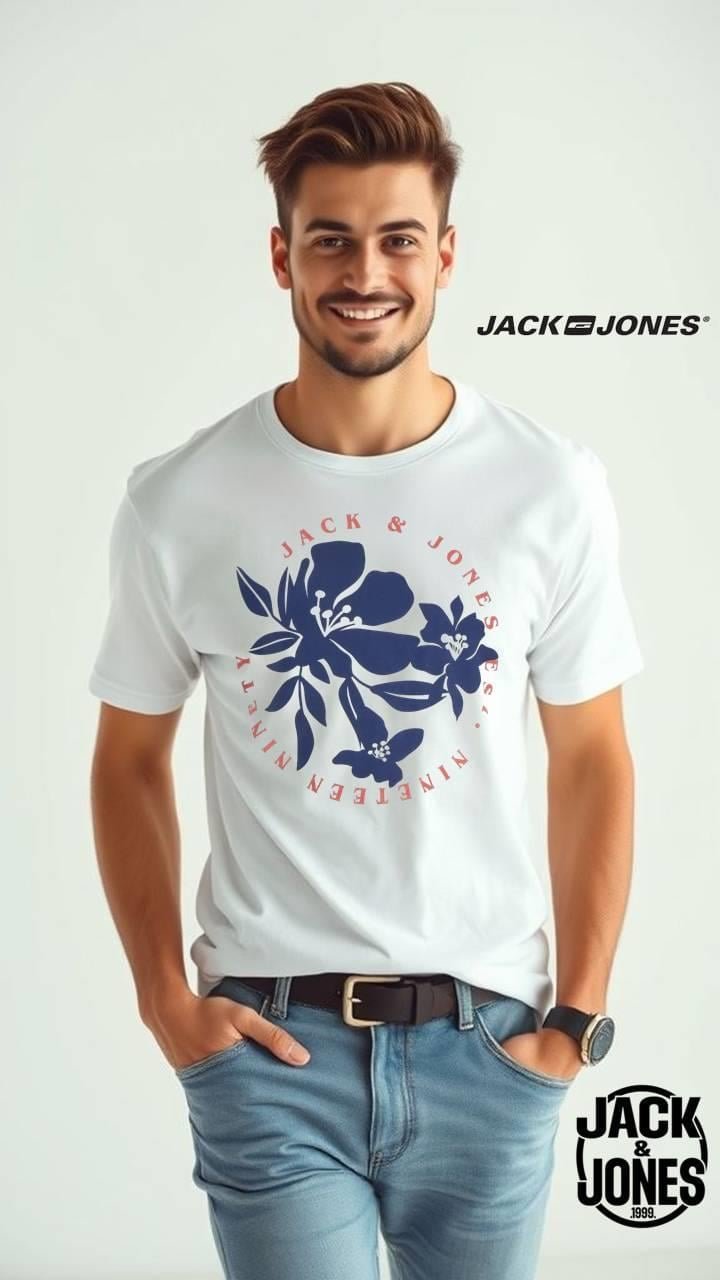 T-S manches courtes  Jack & Jones 12286110 Bright White