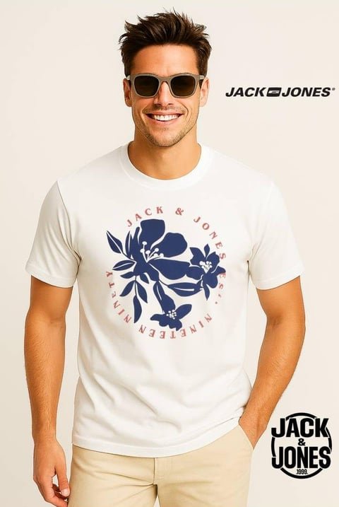 T-S manches courtes  Jack & Jones 12286110 Bright White