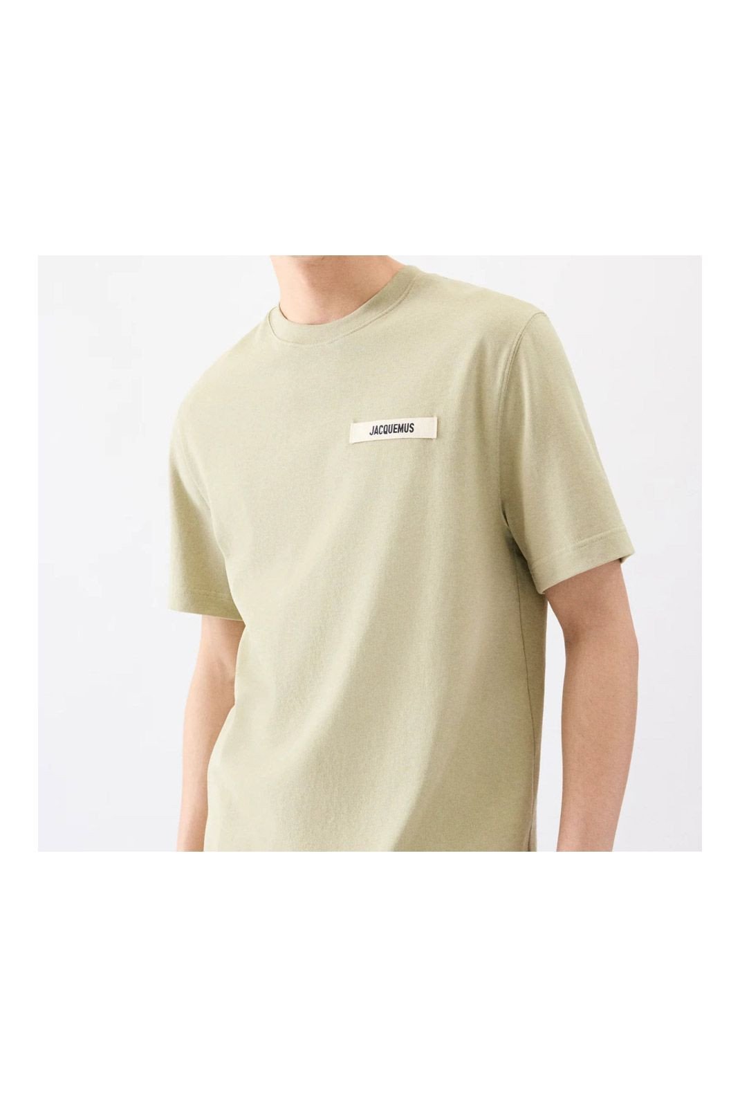 T-S manches courtes  Jacquemus Le-t-shirt-Gros-Grain-Jacquemus-Light-Khaki  Light Kaki