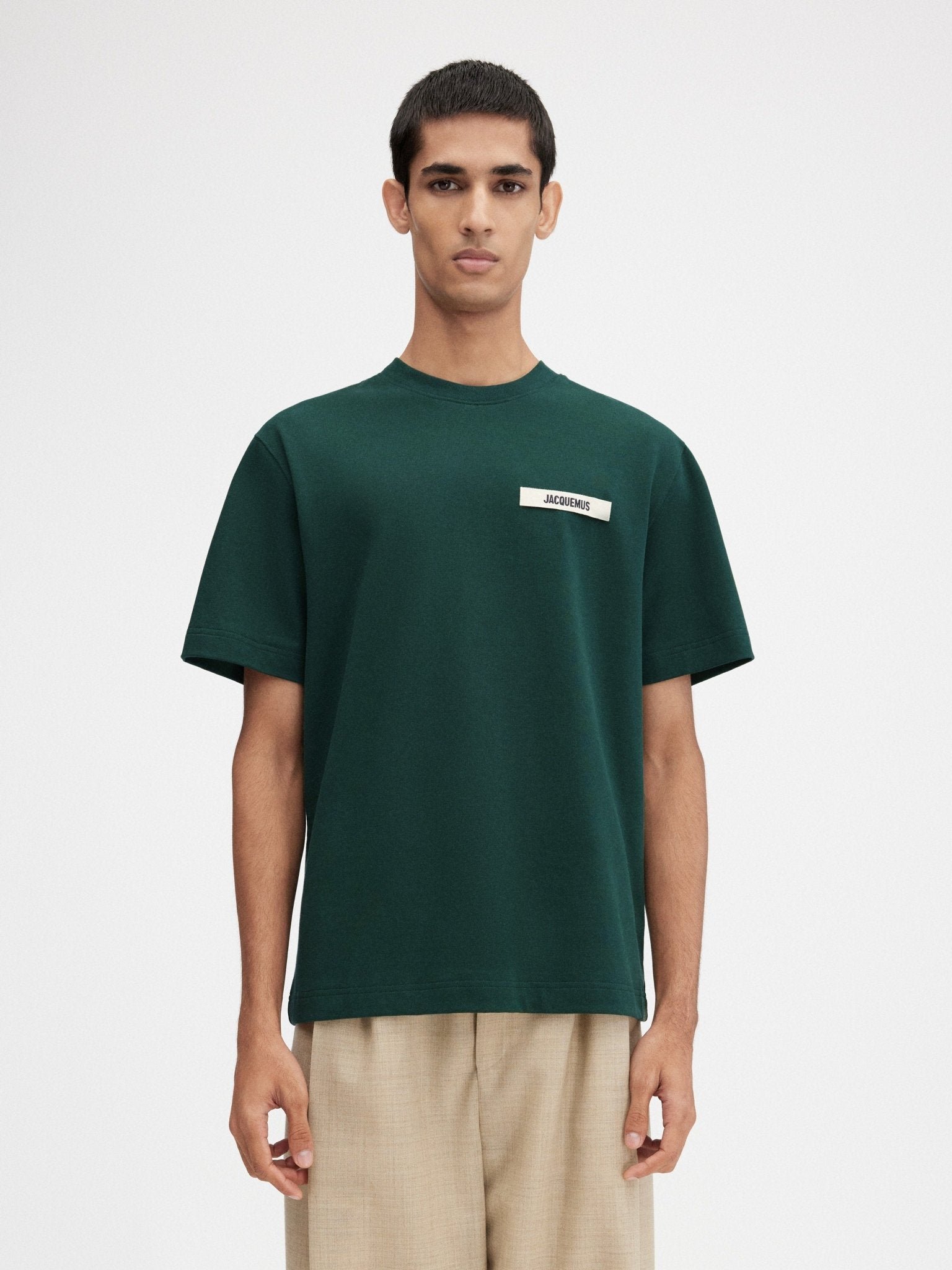 T-S manches courtes  Jacquemus 245JS208-2125 590 DARK GREEN