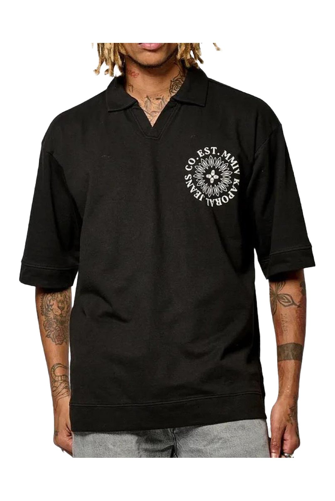 Polos manches courtes  Kaporal JAMBA BLACK