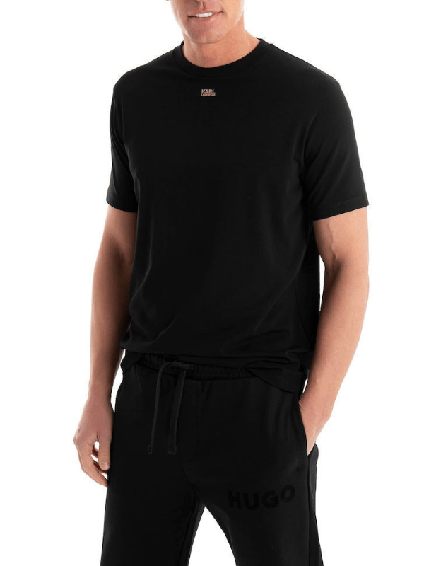 T-S manches courtes  Karl lagerfeld 755058 552235 160 Black doré