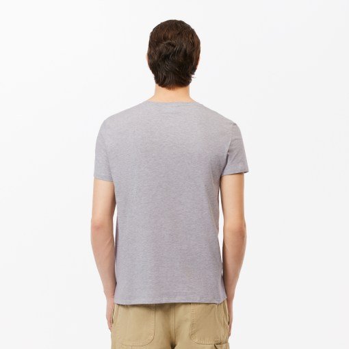 T-S manches courtes  Lacoste TH6709 CCA SILVER CHINE