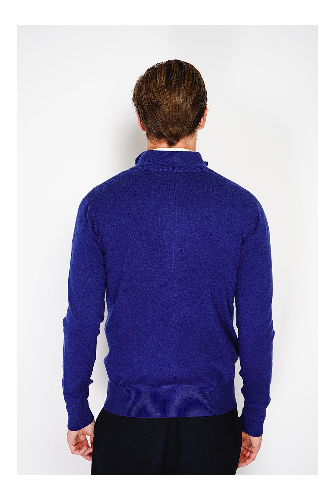 Gilets  Le Cachemire français CF-126_BLEU_NUIT Bleu Nuit