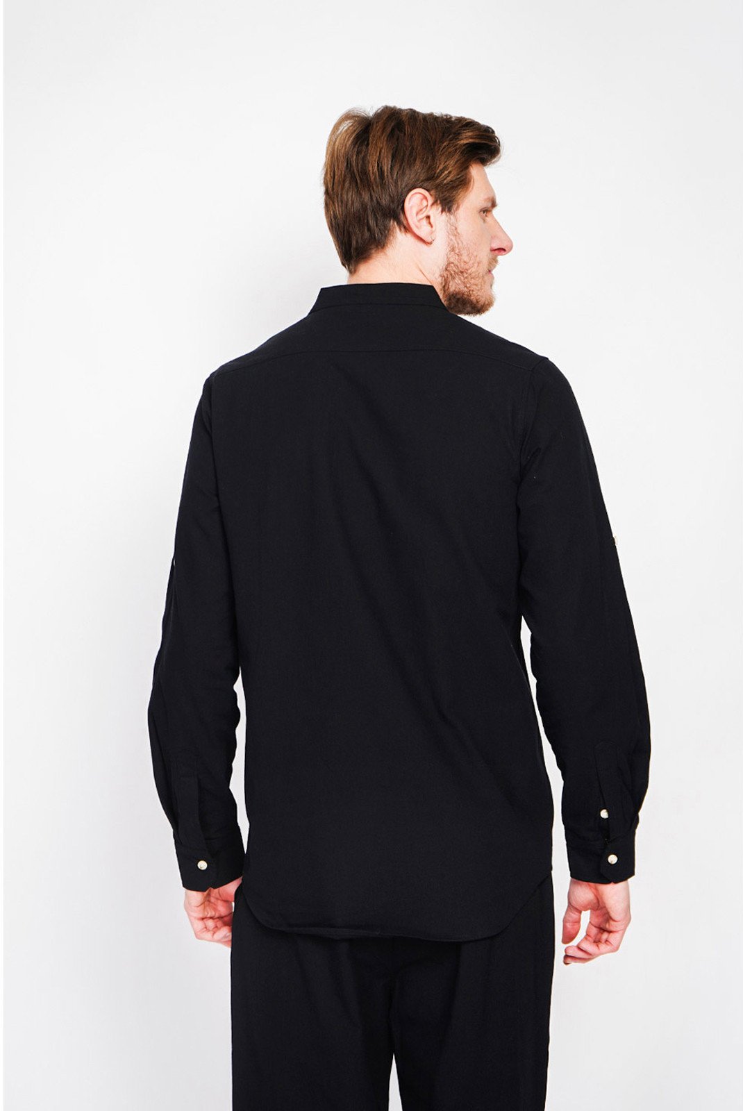 Chemises manches longues  LE SECRET DU LIN LS25-162_NOIR Noir