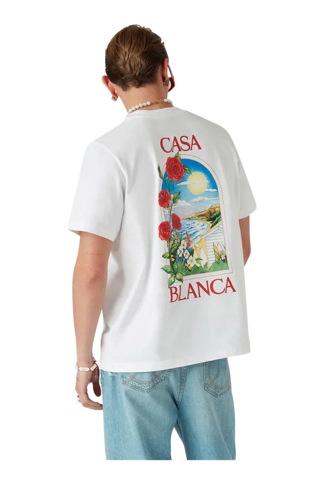 T-S manches courtes  Casa blanca MS25-JTS-001-12 WHITE JERSEY