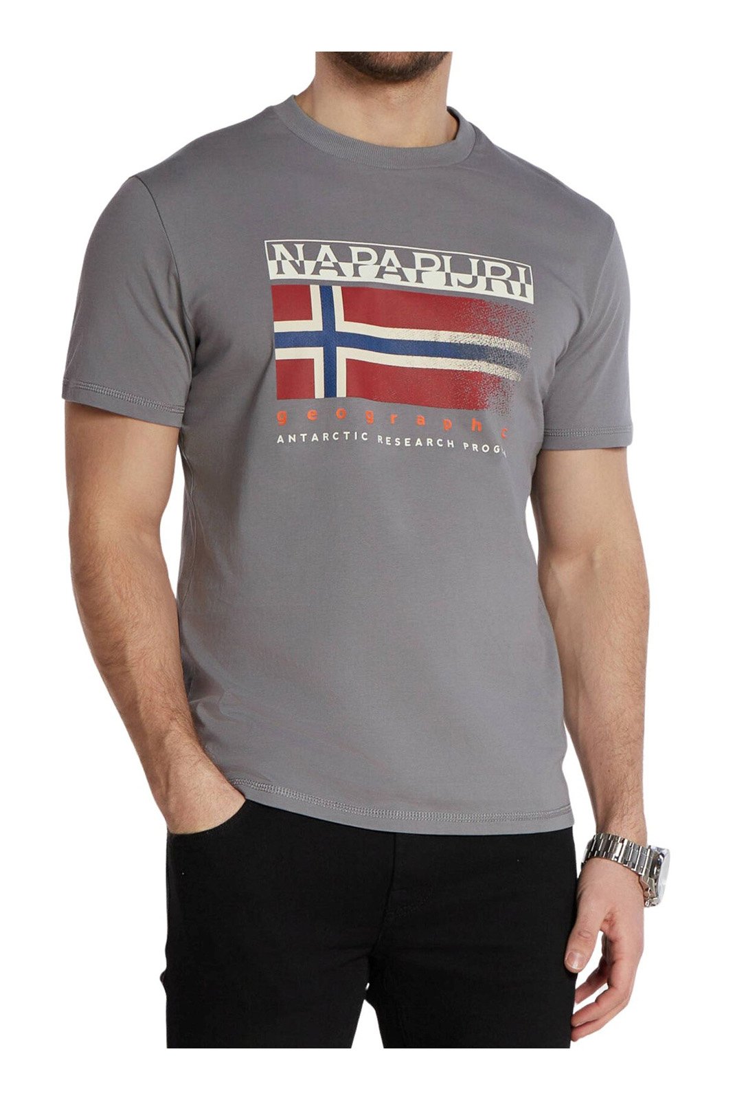 T-S manches courtes  Napapijri NP0A4HQR160 GREY