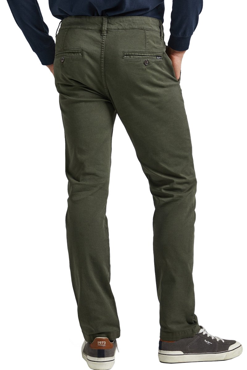 Pantalons chino/citadin  Pepe jeans PM211491C34-728 728OLIVE GREEN