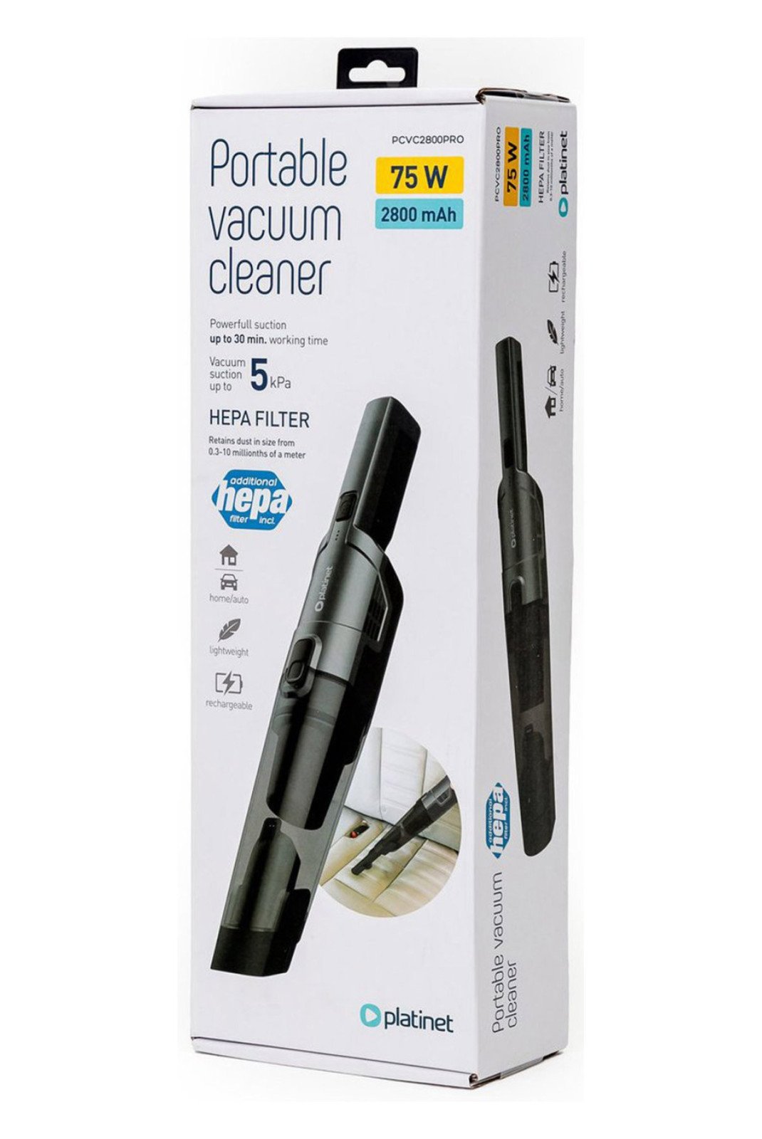 Aspirateur & accessoires d'entretien  PLATINET PCVC2800PRO Noir