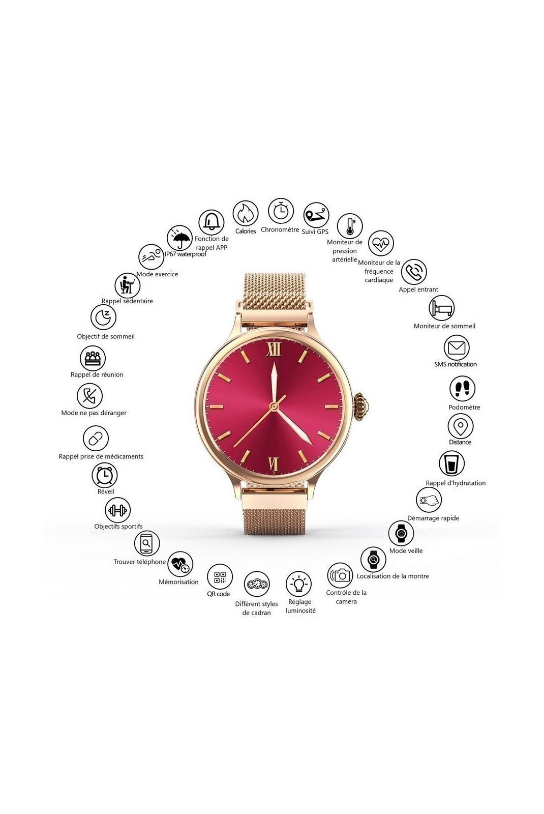 Montres Connectées  Platyne DWAC_131  Or