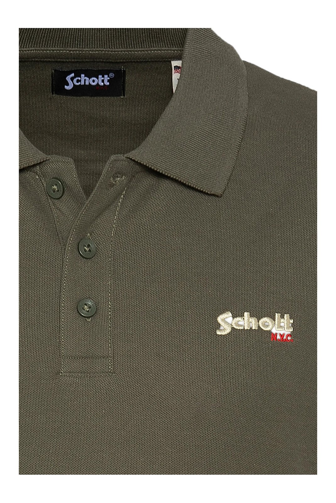 Polos manches courtes  Schott PS0022 KAKI