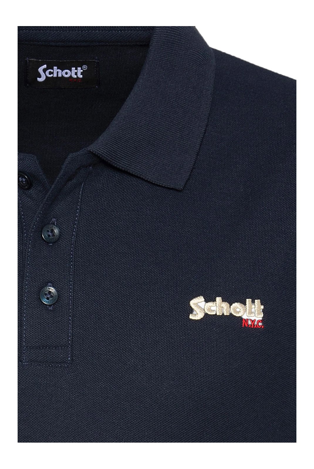 Polos manches courtes  Schott PS0022 NAVY