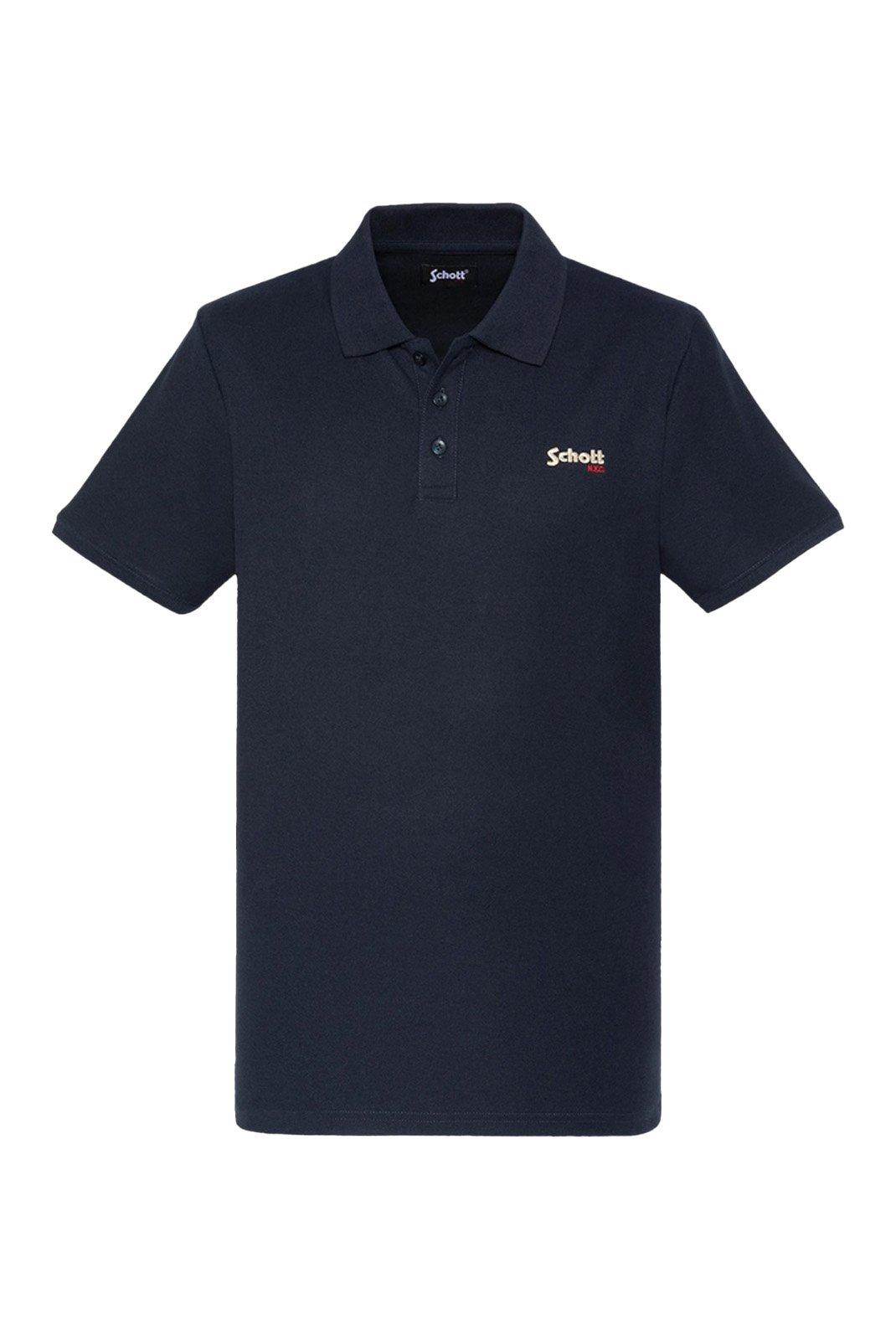 Polos manches courtes  Schott PS0022 NAVY