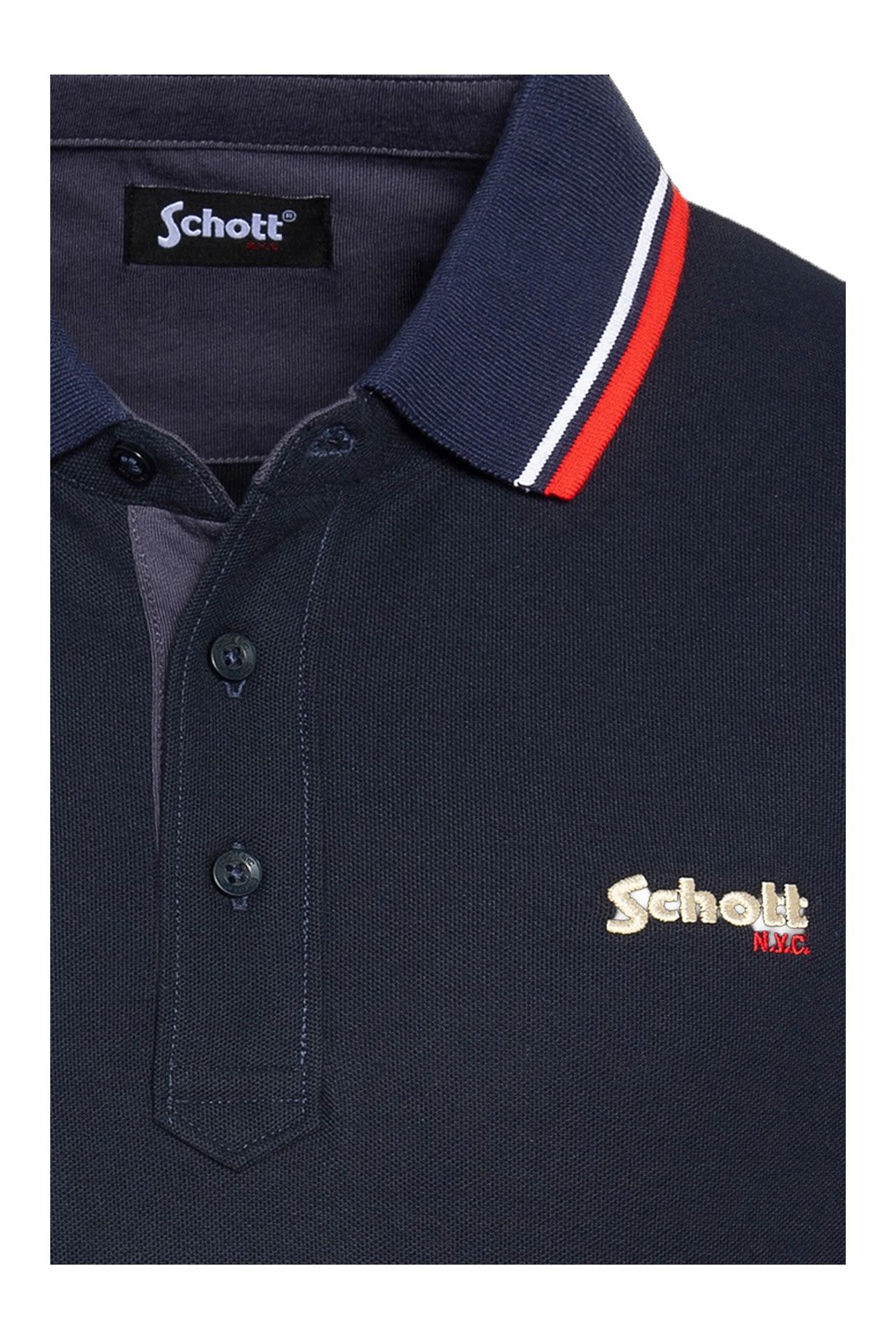 Polos manches courtes  Schott PSHARBOUR NAVY
