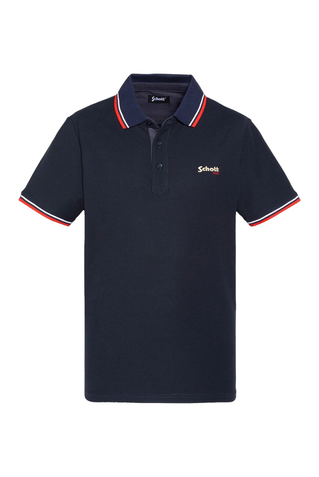 Polos manches courtes  Schott PSHARBOUR NAVY