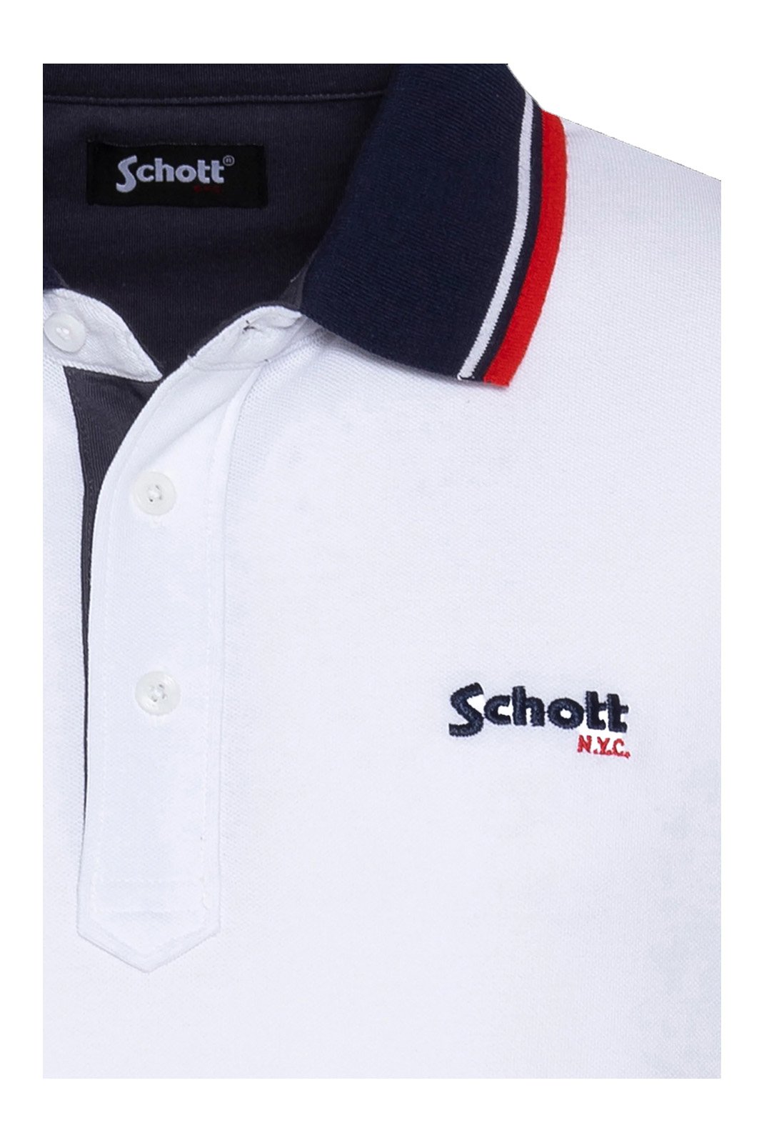 Polos manches courtes  Schott PSHARBOUR WHITE