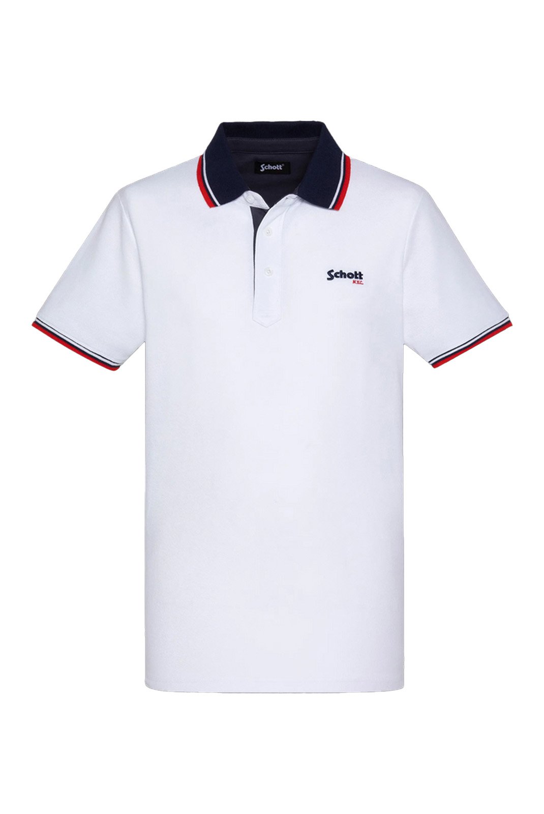 Polos manches courtes  Schott PSHARBOUR WHITE