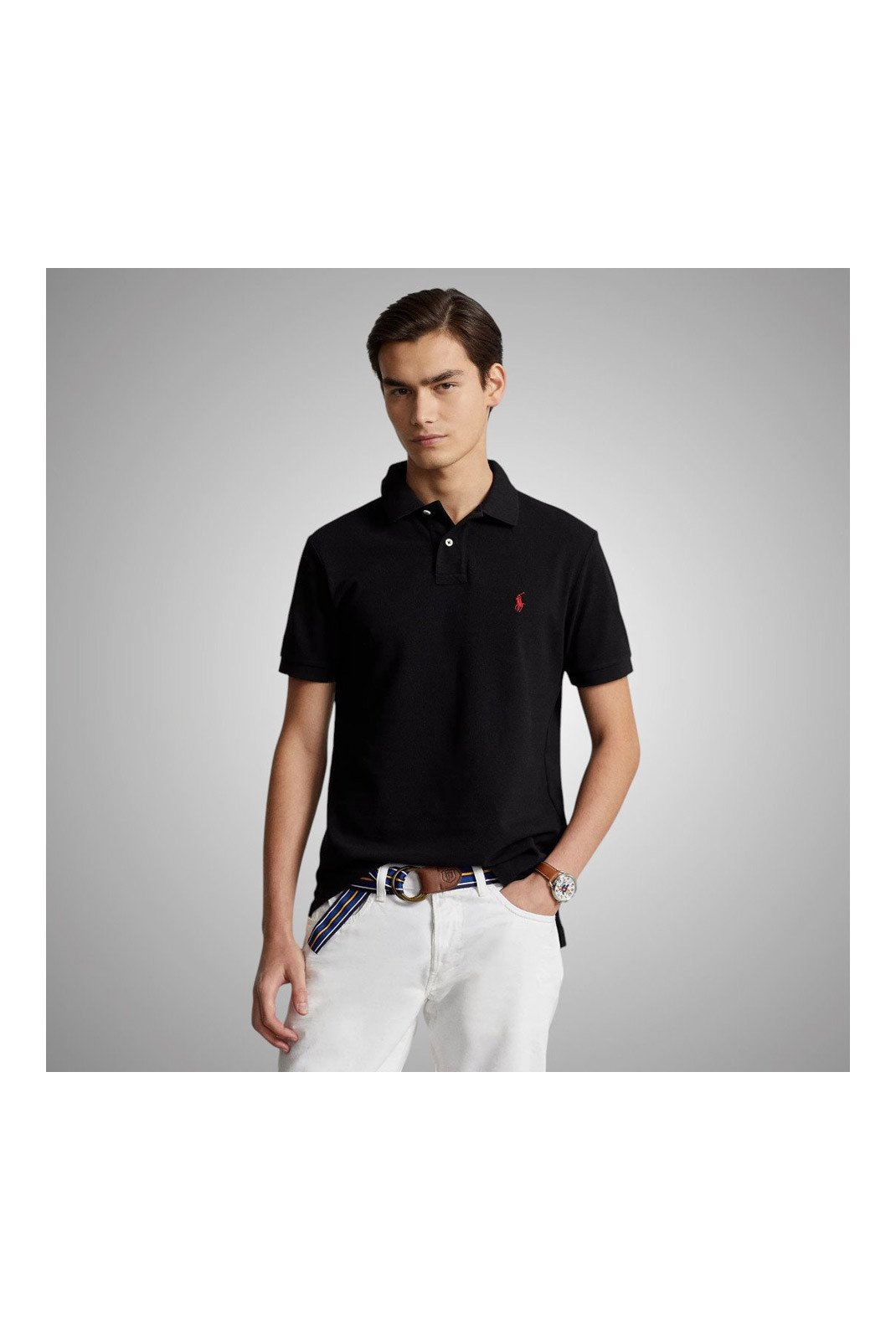 Polos manches courtes  Ralph lauren 710782592001__NOIR Noir